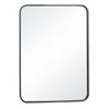 22" x 30" Black Wall Mirror for Bathroom Rectangular Vanity Mirror w/Metal Frame