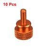 uxcell Computer PC Case M4x10mm Shoulder Type Knurled Thumb Screw Orange 10pcs