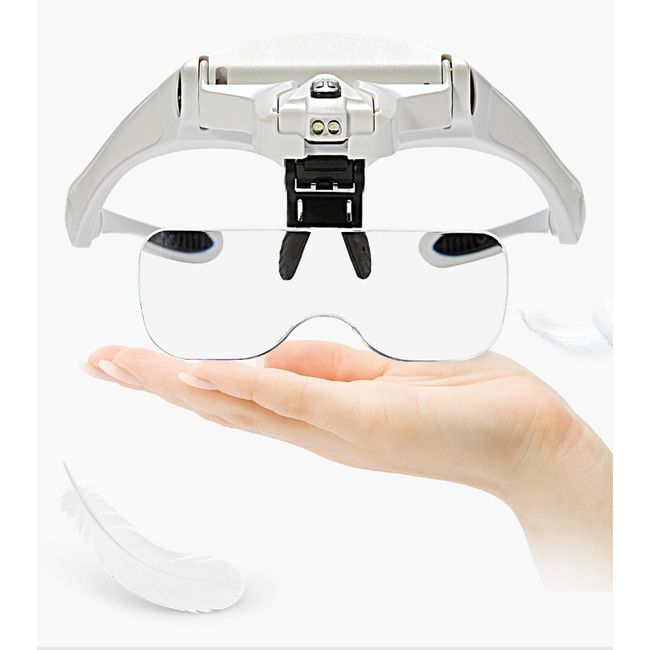 Magnifying Glasses LED Light Lamp Head Loupe Jeweler Headband