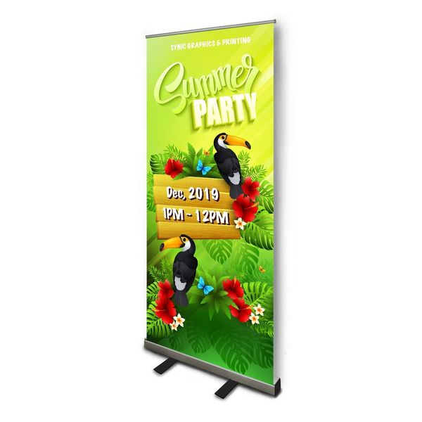 NEW Retractable Pull Up Banner Stand 33"  WITH PRINTING- PRICE REDUCED!!!