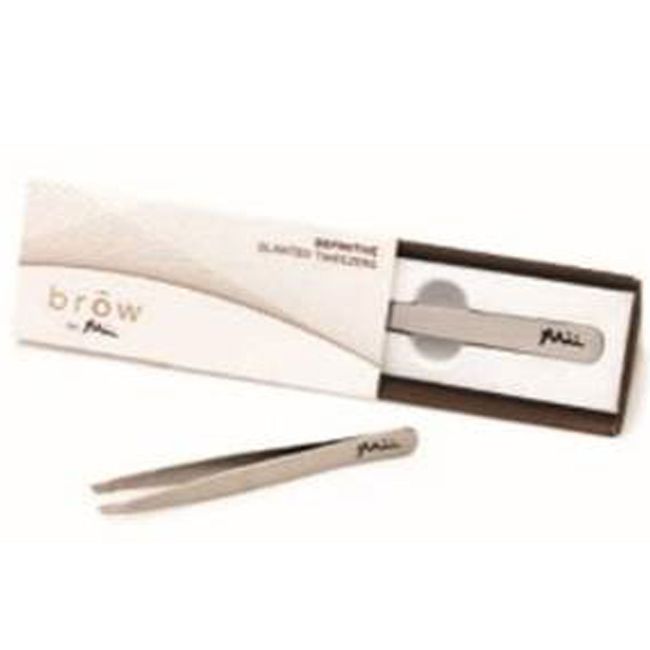 Mii Cosmetics - Brow By Mii Definitive Slanted Tweezers - Stainless Steel Precise Professional Tweezers