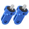YAAAM Small 1/4 Conversion, Fixed Accessories, Various for GoPro Compatible, Insta360 Compatible Action Camera (1/4 Conversion, 2 Blue)