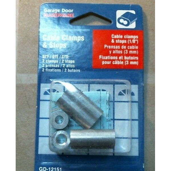 Prime-Line Garage Door Hardware GD-12151 Cable Clamps & Stops, FREE SHIPPING