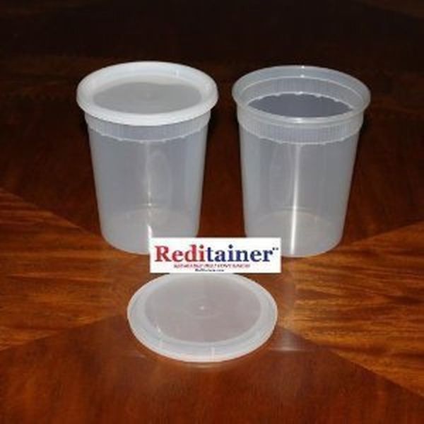 Reditainer Deli Food Storage Containers with Lid, 32-Ounce, 10-Pack