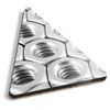 1 x Triangle Coaster - Silver Nuts for Bolts Engineering Cork Backed MDF Glossy Tea Coffee Accessory #16070