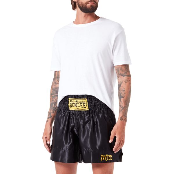 BENLEE Rocky Marciano Men's Thai Boxing Shorts, Men, Thaiboxhose, black, L