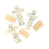 Color Your Own Religious Easter Cross Stand-Ups, Easter, Craft Kits, 12 Pieces