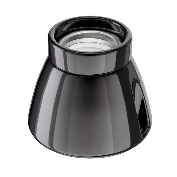 ledscom.de Ceiling Light/lamp Holder MINZ, Porcelain, Glossy Black, 1x E27 max. 300W