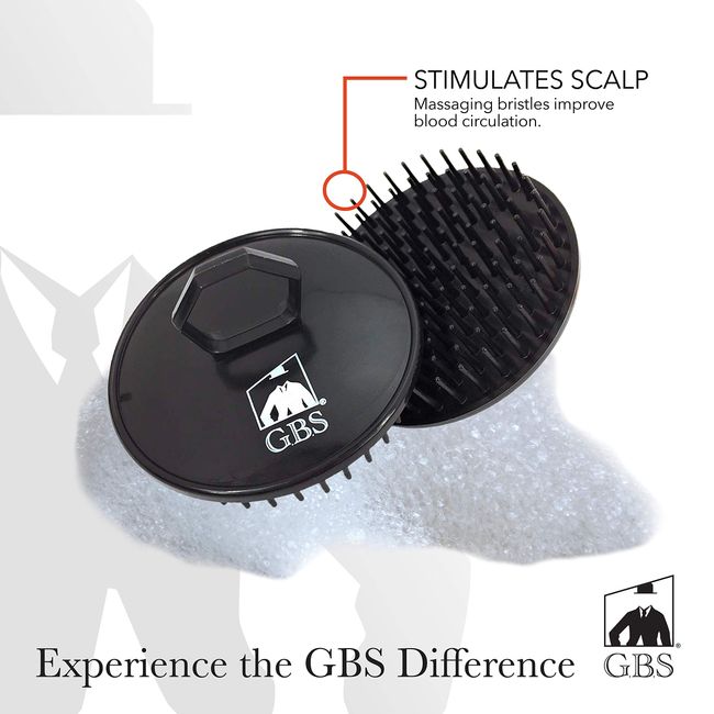 GBS Pocket Palm Brush Portable Comb Massager for Pet Hairs, Black, Pack of 2