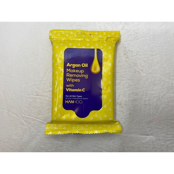 HANHOO Argan Oil Makeup Removing Wipes W/ Vitamin C • 15 Wipes