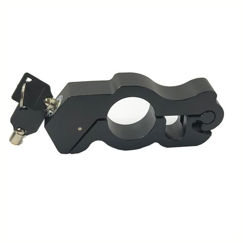 JCSUMRID Motorcycle Anti-Theft Handlebar Grip Throttle Lock CNC Aluminum Brake Lock Replacement for Motorbike Scooter Dirt Bike ATV Street Bike Electric Motorcycle(Black)