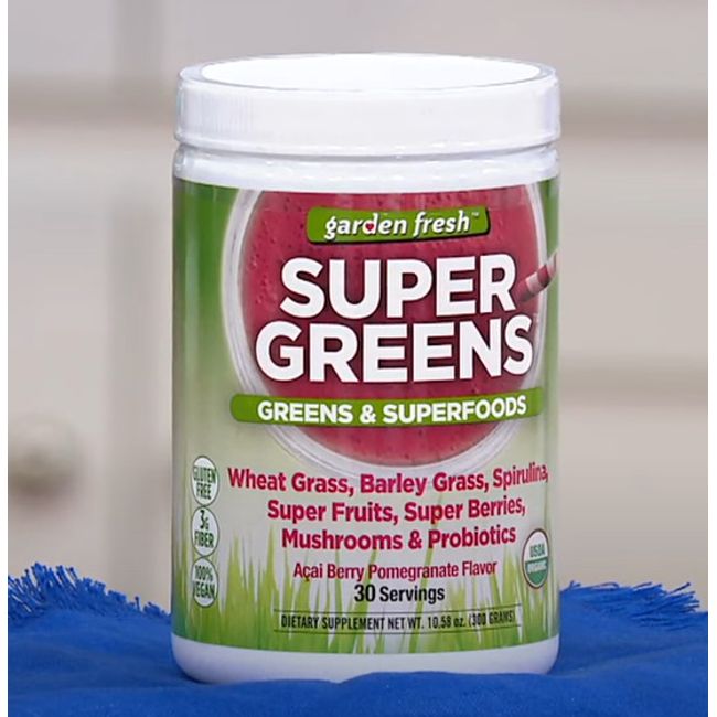 Garden Fresh™ Organic Super Greens + Superfoods Açaí Berry Pomegranate 100%Vegan