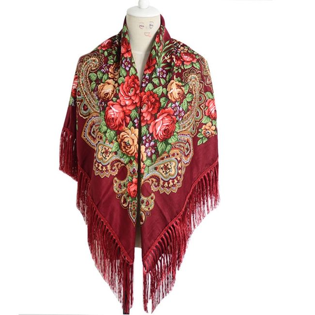 Silk Scarf Women Paisley Russia Print Hair Accessories Bandana