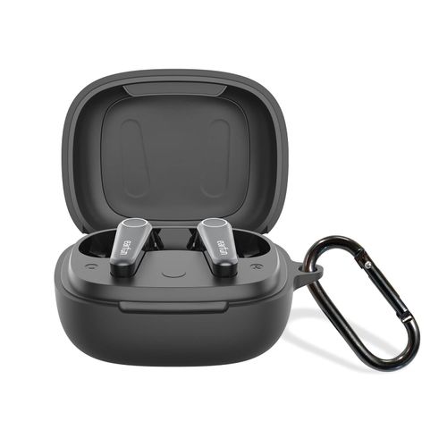 [Genuine EarFun] For EarFun Air Pro 3 Case Protective Cover, Silicone, Rechargeable, Full Protection, Drop Prevention, Scratch Resistant, Shockproof, Dustproof, Lightweight, Storage, Carabiner