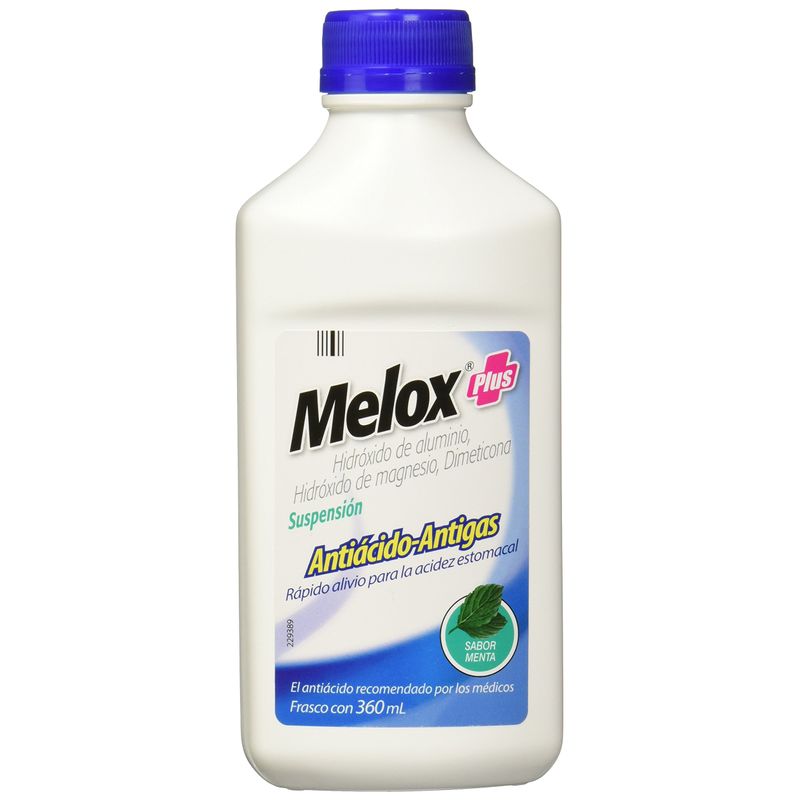 Melox Plus Antiácido y Antigas Sabor Menta - 1 x 360 ml - Online ...