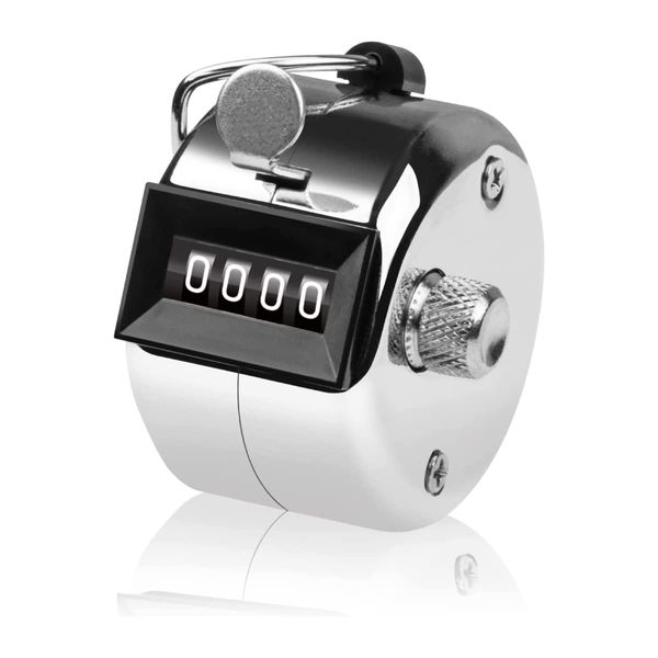 BUZZUFY Digit Hand Clicker Counter, Metal Hand Tally Counters Clicker Pitch Counter for Warehouse, Sport, Stores