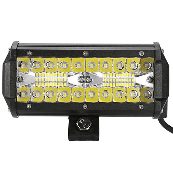 7" LED Light Bar 120W 12000LM LED Work Light Pods Offroad Driving Lights IP67 Waterproof Fog Light Spot Flood Beam for Jeep Trailer Truck Bus Boat - Black