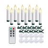 10PK LED 4" Clip-On Christmas Tree Candle Xmas Remote Timer Window Suction Cup