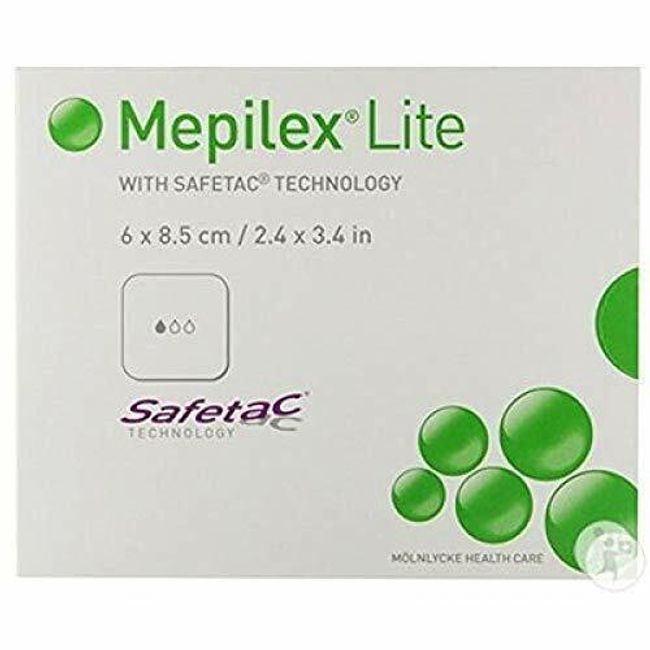 Mepilex Lite Silicone Foam Dressing W/o Border 2.4" x 3.4" (Box of 5)