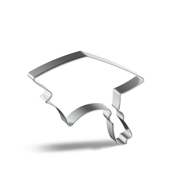 WDYJMALL Graduation PhD Cap with Tassel Shape Cookie Cutter