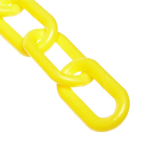 Mr. Chain Plastic Barrier Chain, Yellow, 3-Inch Link Diameter, 100-Foot Length (80002-100)