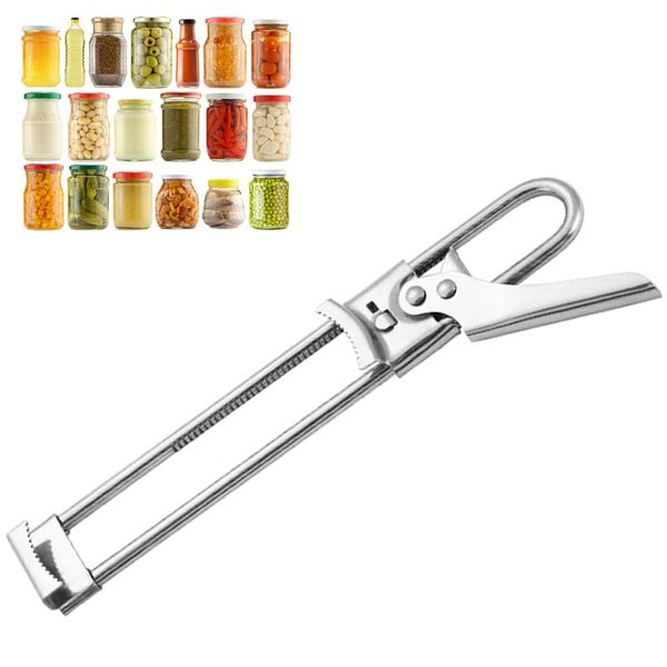 Manual Can Openers Jar Can Opener,Adjustable Can Opener for Arthritis Stainless Steel Kitchen Gadget Bottle Opener