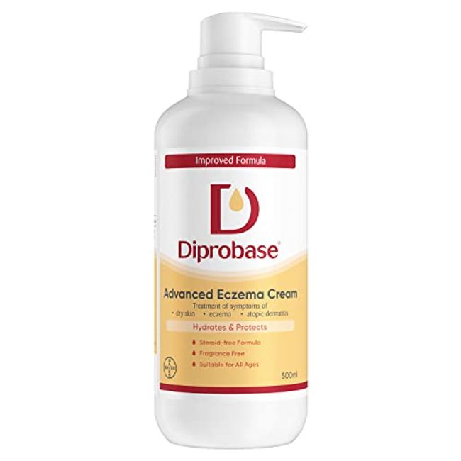 Diprobase Advanced Eczema Cream for Treatment of Symptoms of Dry Skin, Eczema and Atopic Dermatitis, 500ml Pump