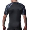 Optimum Men's Razor Protective Top Shoulder Pads, Black/Silver, Large