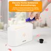 Albert Austin Flame Diffuser Humidifier Essential Oil Diffuser 180ml Aromatherapy Diffuser with Auto Off Function Silent Operation 7 Colour Changing LED Lights Diffuser for Home Office Bedroom (WHITE)