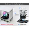 ElectroCookie Raspberry Pi 5 Case, Aluminum Mini Tower Case with Fan and Colour Changing Ambient Light (Silver)