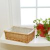 Willow Square Basket Medium Size Inner Lining: Light Gray