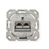 Value 25998490 Cat.6A Wall Box Flush-Mounted Horizontal White