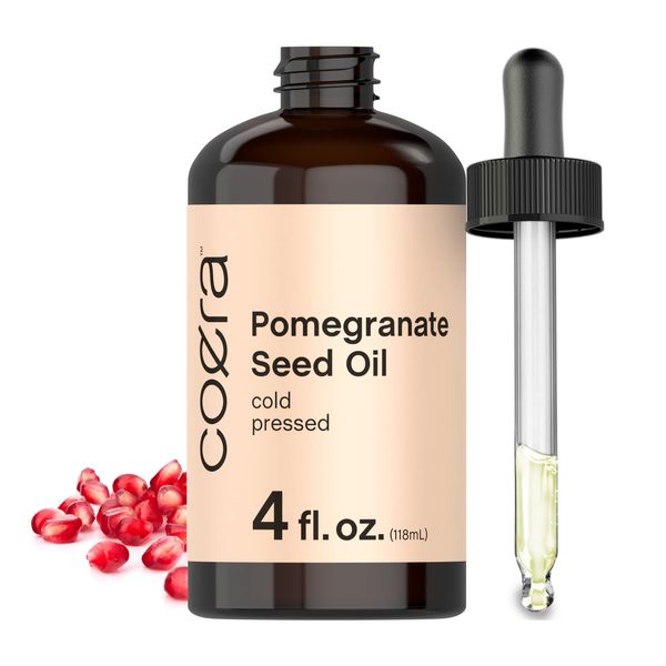 Horbaach Pomegranate Seed Oil | For Face & Hair | Promotes Clear Looking Skin, and Reduces Appearance of Fine Lines and Wrinkles | Non Comedogenic & Cold Pressed | SLS & Paraben Free