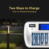 BONAI AAA Rechargeable Batteries 1.2V 600mAh 20 Packs, NiMH Battery for Solar, Garden Lamp Lights, Anti-Leak (20 Pack)
