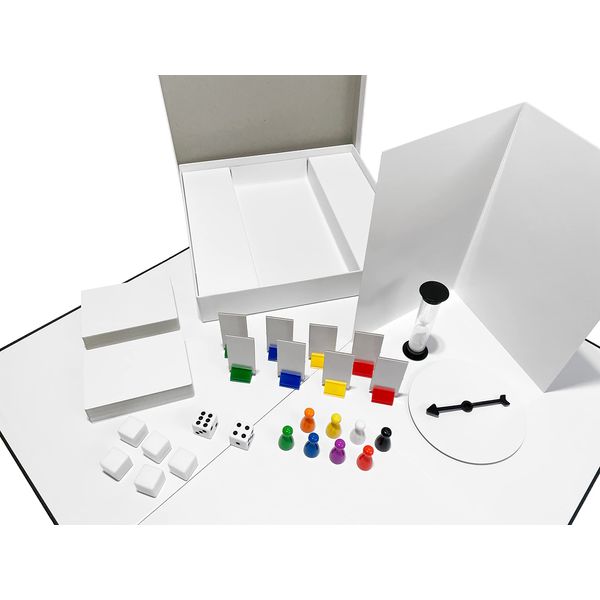 Create Your Own Board Game Set – DIY Kit with Blank Game Board, Game Pieces, Blank Cards, Dice, Spinner, Rulebook, Sand Timer – Build Your Own Game for Family Board Games