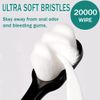 GoldDawn Extra Soft Toothbrush for Sensitive Teeth and Gums， Micro Fur Manual Toothbrush with 20000 Ultra Soft Bristle, Excellent Cleaning Effect， Perfect for Adults & Kids (6 Pack White Bristles)
