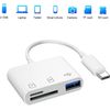 USB C Card Reader Compatible with iPhone 15 Pro USB C to Micro SD TF Card Reader 3 in 1 USB C to USB Camera Memory Card Reader Adapter Compatible with iPhone