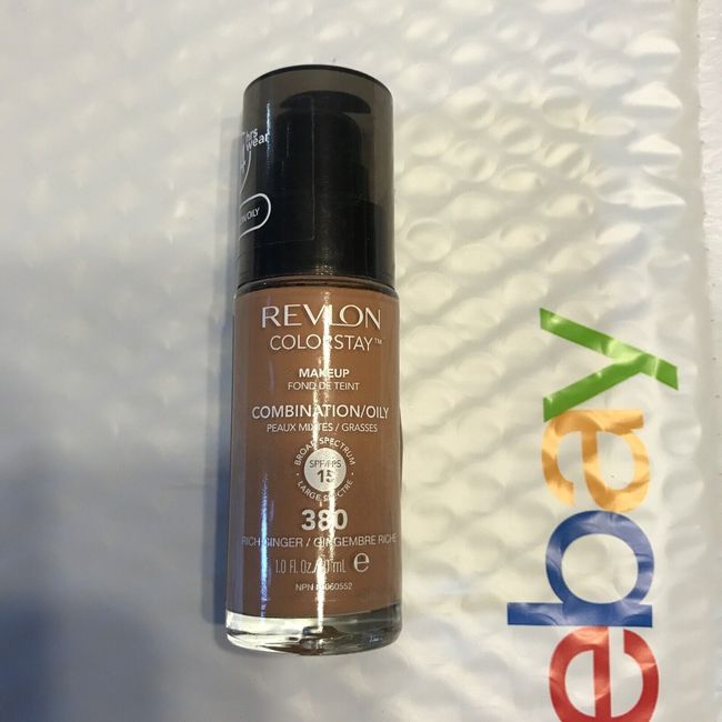 Revlon Colorstay 24HR Foundation COMBO/OILY 380 Rich Ginger SPF15 unsealed NWOB