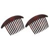Parcelona France Arch Extra Large Tortoise Shell 11 Teeth Interlocking Side Hair Comb Pair