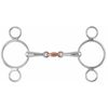 Shires Equestrian Two Ring Copper Lozenge Gag Bit 5.5" Steel