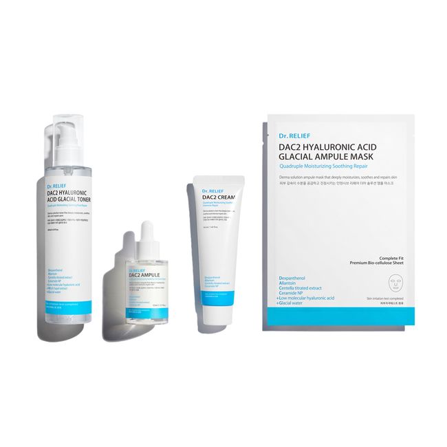 Dr. Relief DAC2 Toner + Ampoule + Cream + Mask Pack Set