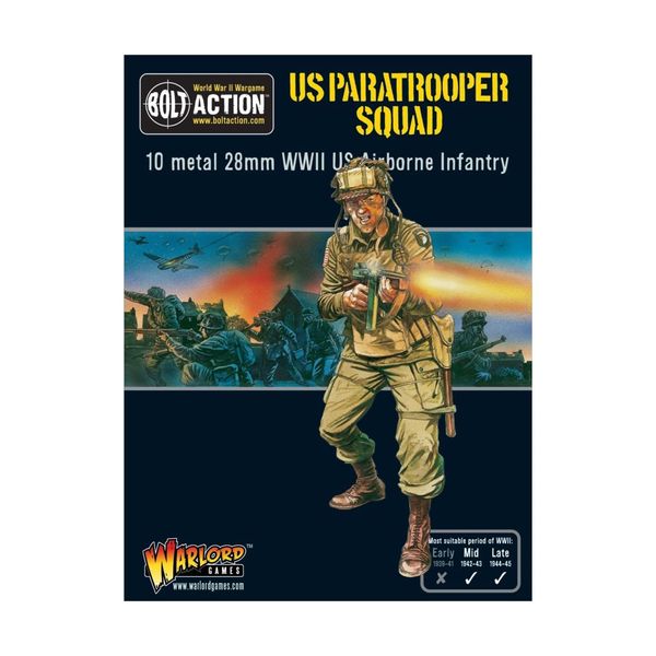 US Paratroopers Squad, 28mm Bolt Action Wargaming Miniatures