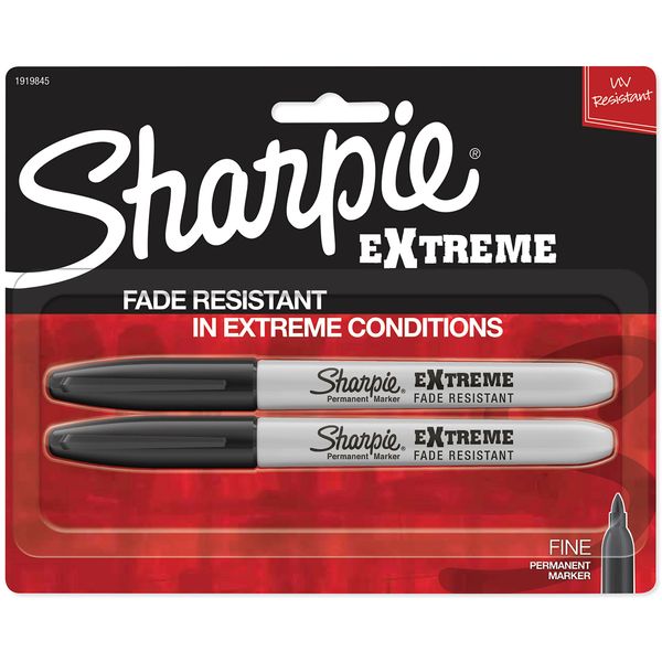 Sharpie Extreme Permanent Markers, 2-Pack, Black (1919845)