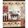 PRINTED KITCHEN RUG (nonskid back) (18" x 28") COFFEE CUP & BEANS, Soho