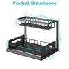 2 Tier Under Sink Organizer Pull Out Cabinet Organizer Slide Out Storage Shelf