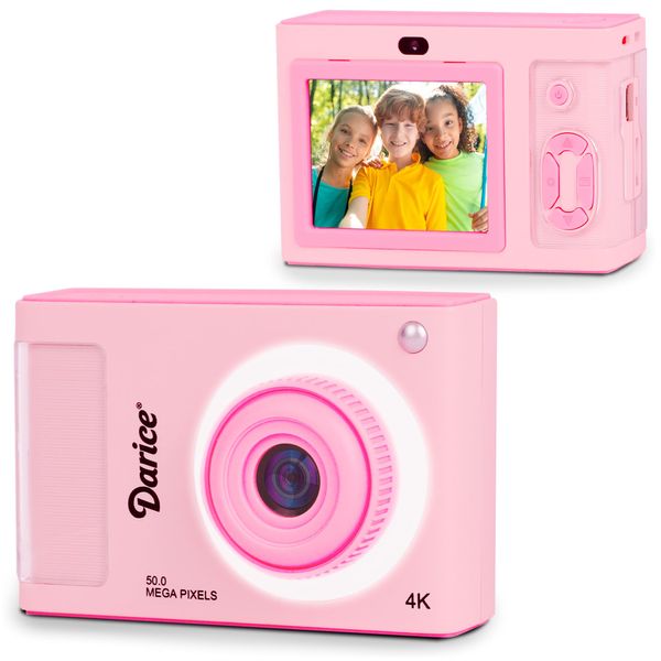 Darice Digital Camera for Kids - FHD 1080P Kids Camera, 50MP Compact, Portable and Cheap Digital Camera with 8X Zoom, Ideal Christmas and Birthday Gift for Girls