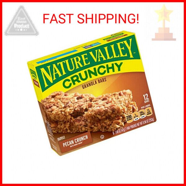 Nature Valley Crunchy Granola Bars, Pecan Crunch, 12 Bars, 8.94 OZ (6 Pouches)