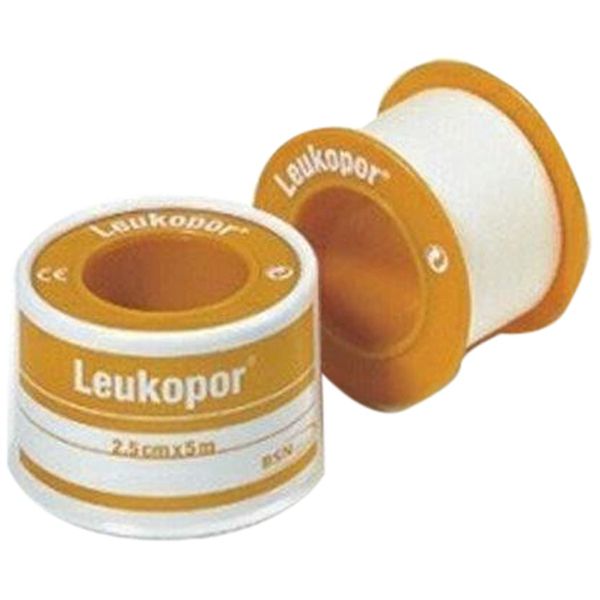 Leukopor Hypo-Allergenic Surgical Tape 2.5cm x 5m x6