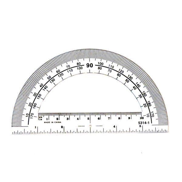 hand2mind Clear, Plastic, Student Math Protractor Set for Classroom (Pack of 100)