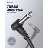 Donner 6 Pack Noiseless Patch Cables Effects Pedal Lead 6 inch 1/4" Right Angle